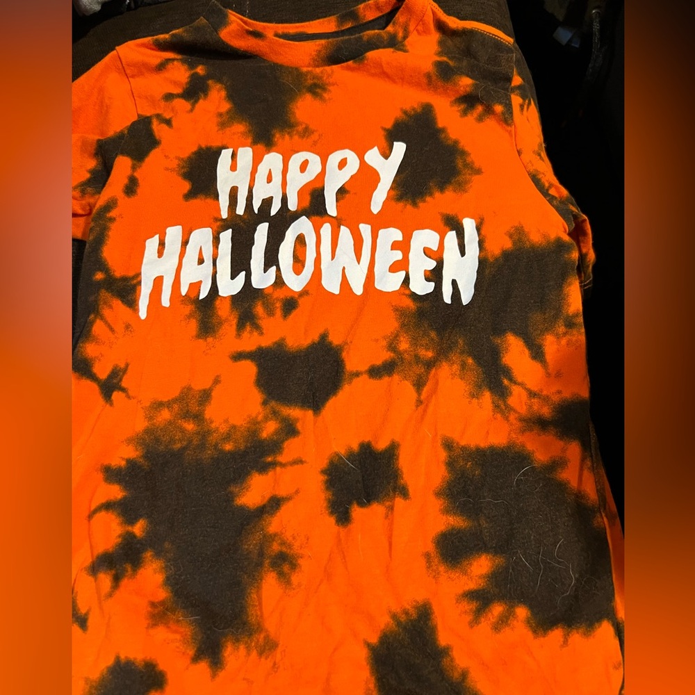 Halloween short sleeve tie dye tee
